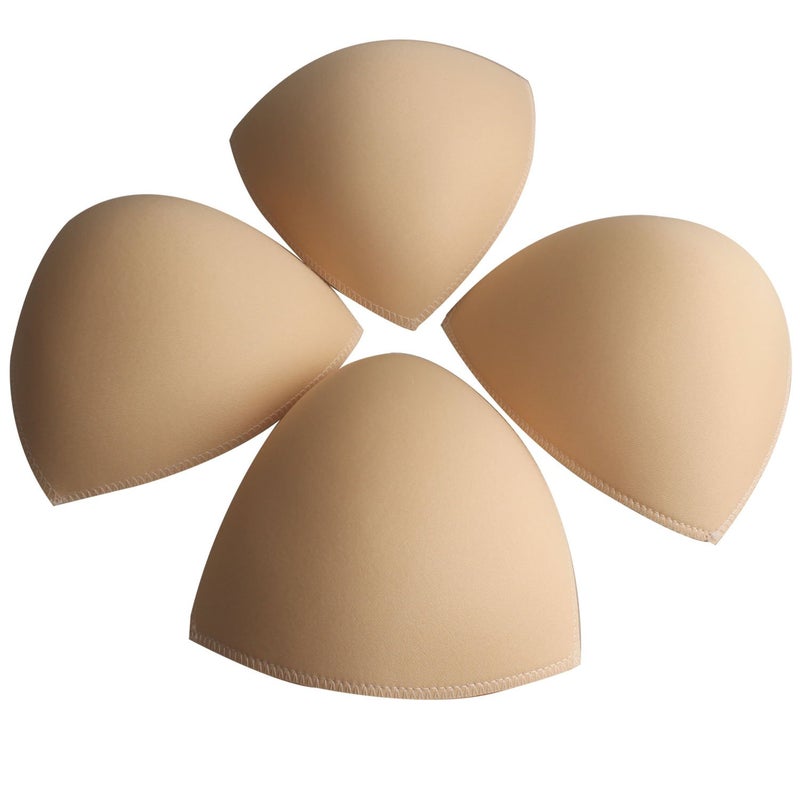 TopBine Bra Pads Inserts (2 Pairs D/E Beige, D/E) - Image 1